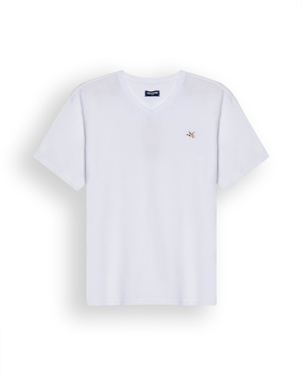 Men's Slim Fit V-Neck T-Shirt - White