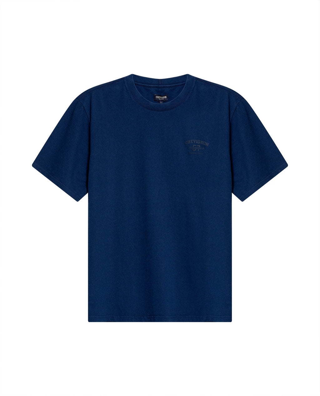Men's T-Shirt Classic Fit Short Sleeve Cotton Elastane Piqué-Honeycomb Fabric Localized Graphic Red Vent Details - Blue