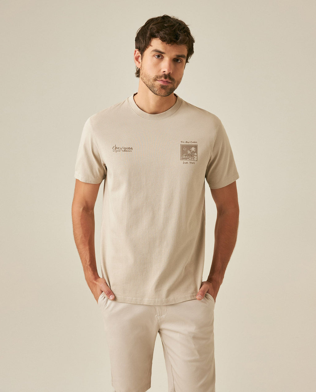 Men's T-Shirt Classic Fit Short Sleeve Cotton Jersey Polonia Front Back Graphics Heavy Rib Collar - Gray