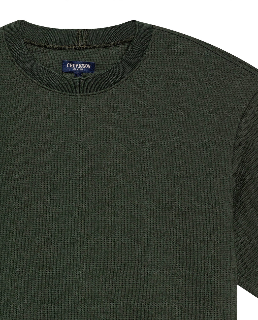 Men's T-Shirt Classic Fit Short Sleeve Cotton Polyester Waffle Texture Distinctive Tactile DiMen'sion - Green