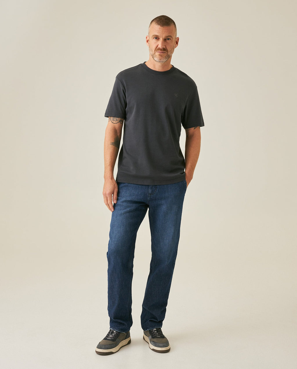 Men's T-Shirt Slim Fit Short Sleeve Minimalist Duck - Gray