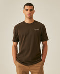 Men's Rodeo T-Shirt Classic Fit Short Sleeve Artisan Embroidery - Brown