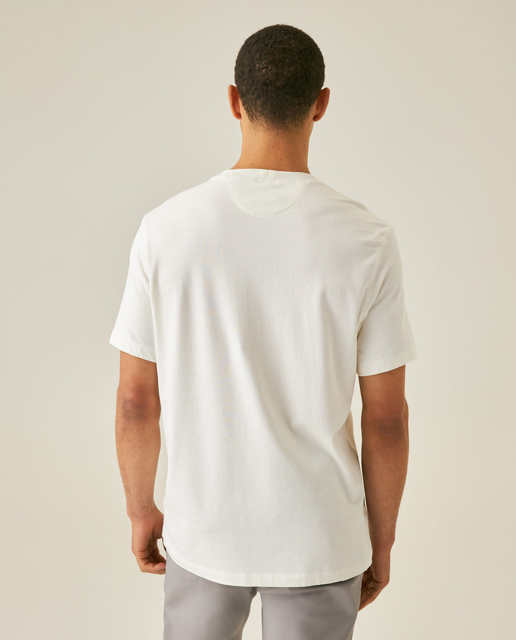 Men's Rodeo T-Shirt Classic Fit Short Sleeve Cotton Jersey Varsovia Medium Weight Decorative Seams Localized Print - Raw