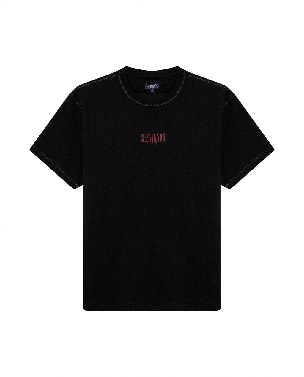 Men's Rodeo T-Shirt Classic Fit Short Sleeve Cotton Jersey Toscana Medium Weight Decorative Seams - Black