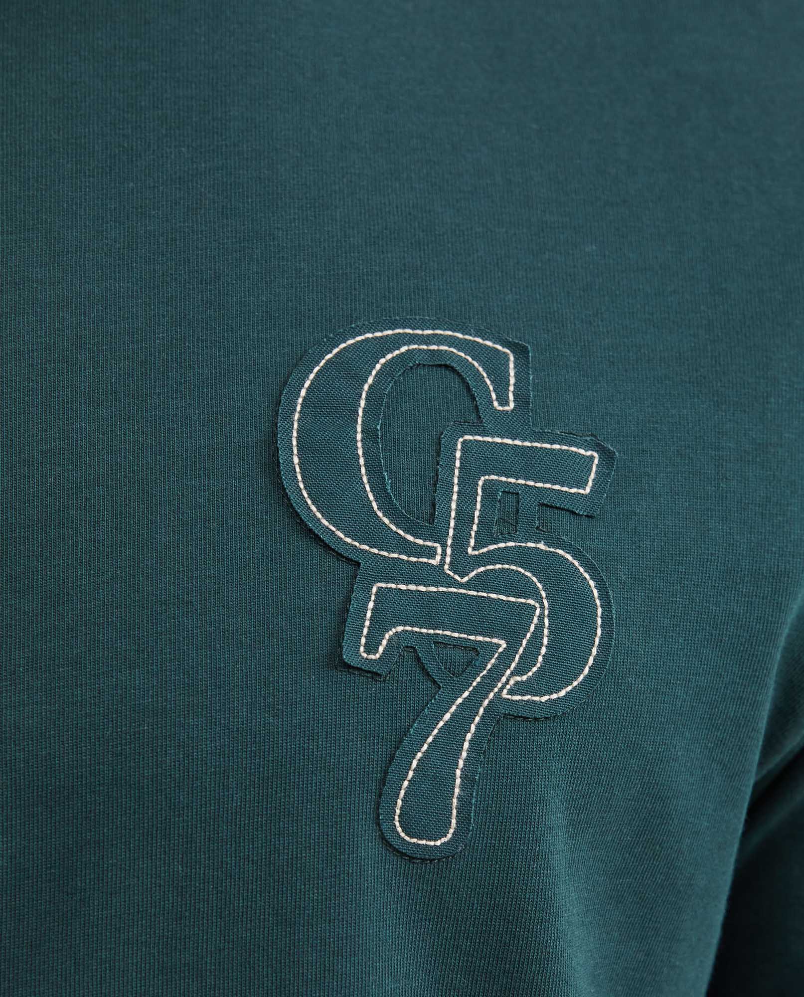 Men's T-Shirt Classic Fit Crew Neck with Print - Green