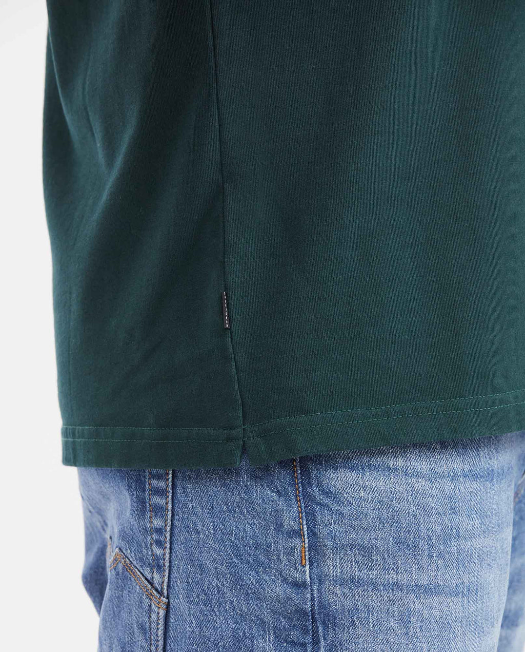 Men's T-Shirt Classic Fit Crew Neck with Print - Green