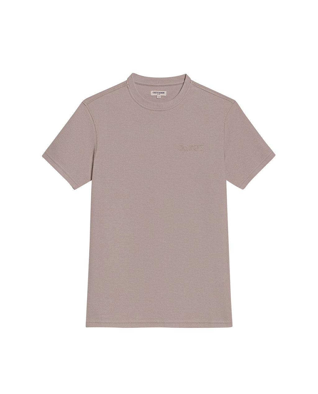 Men's Textured Slim Fit T-shirt in Cotton-Polyester Blend Dockside
