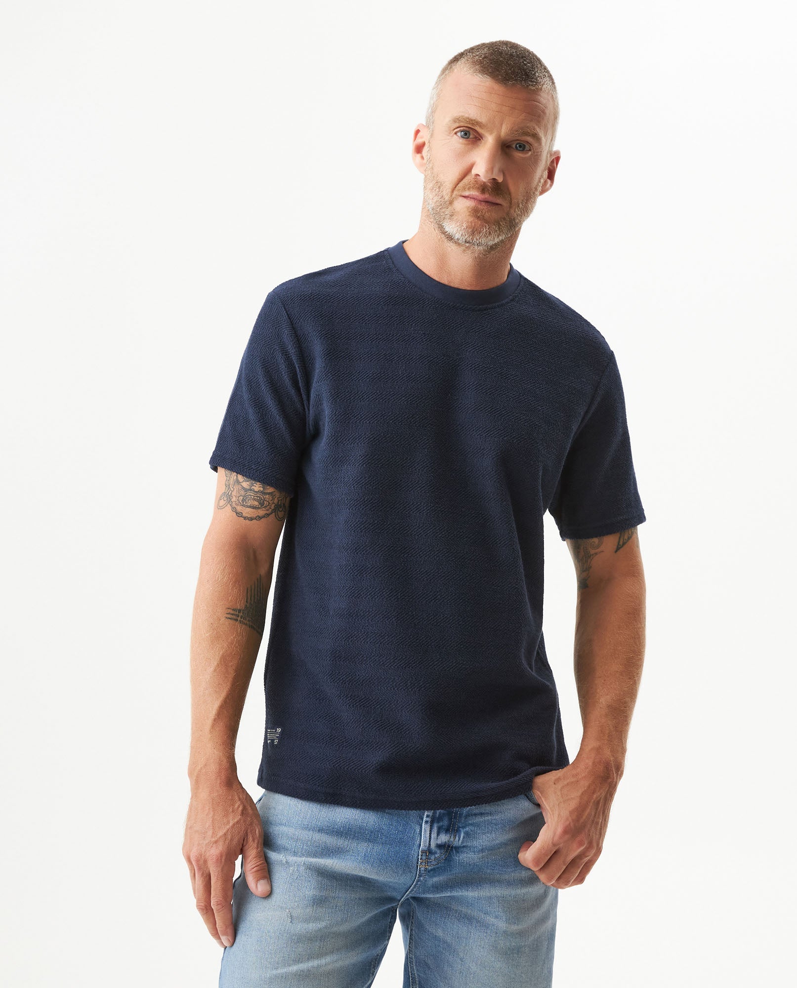 Men's Classic Fit T-shirt in Cotton Stretch Blend Seaport