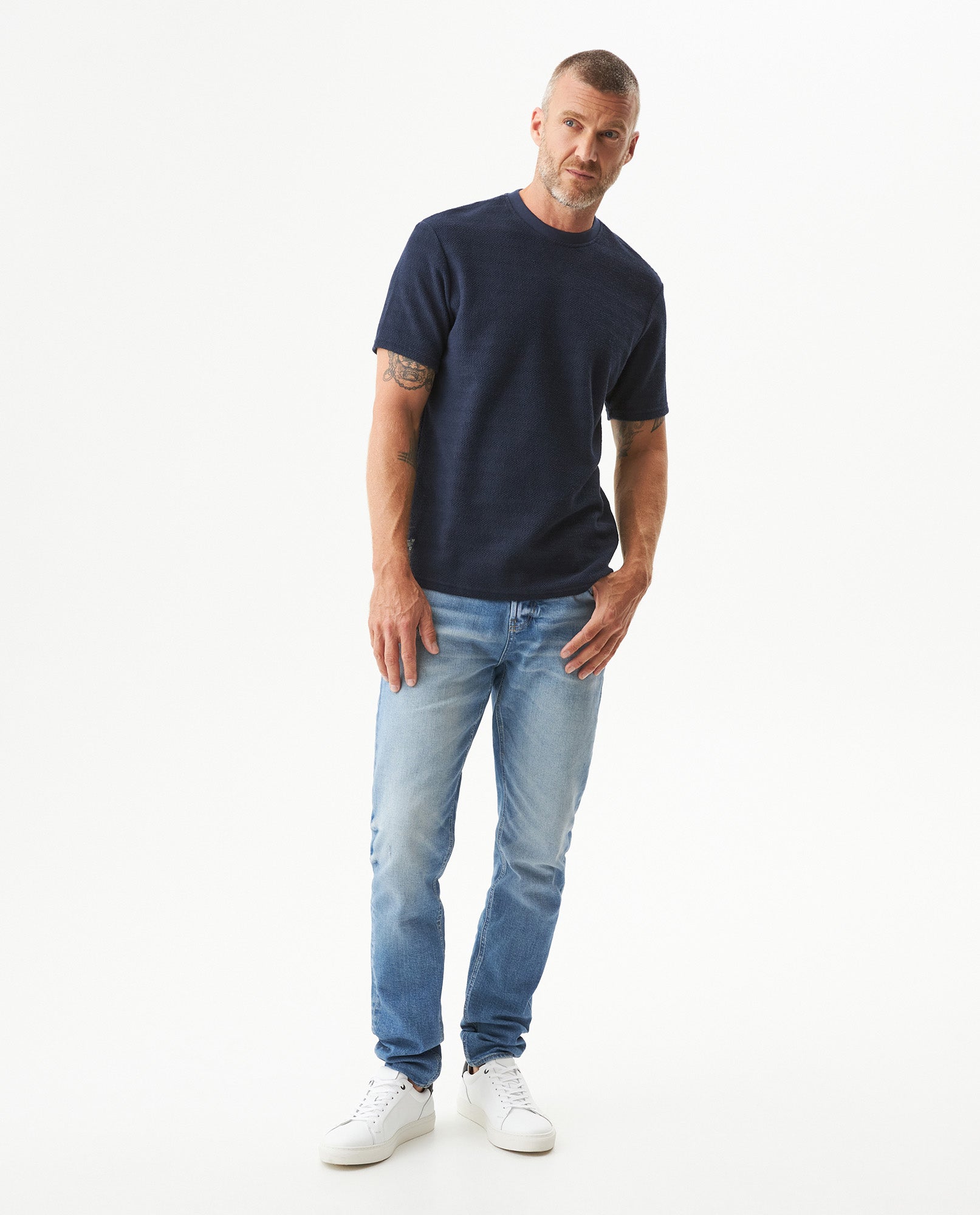 Men's Classic Fit T-shirt in Cotton Stretch Blend Seaport