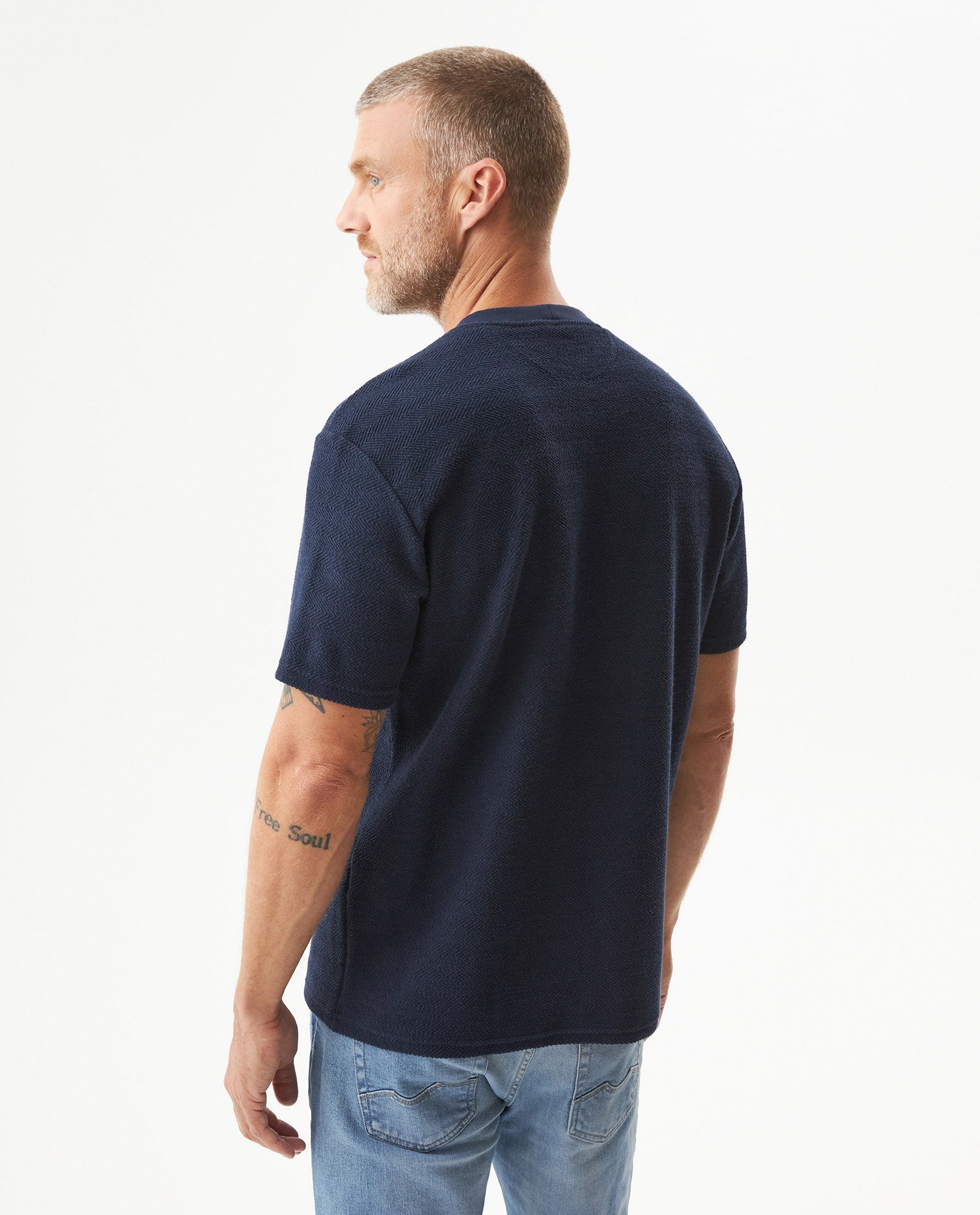Men's Classic Fit T-shirt in Cotton Stretch Blend Seaport