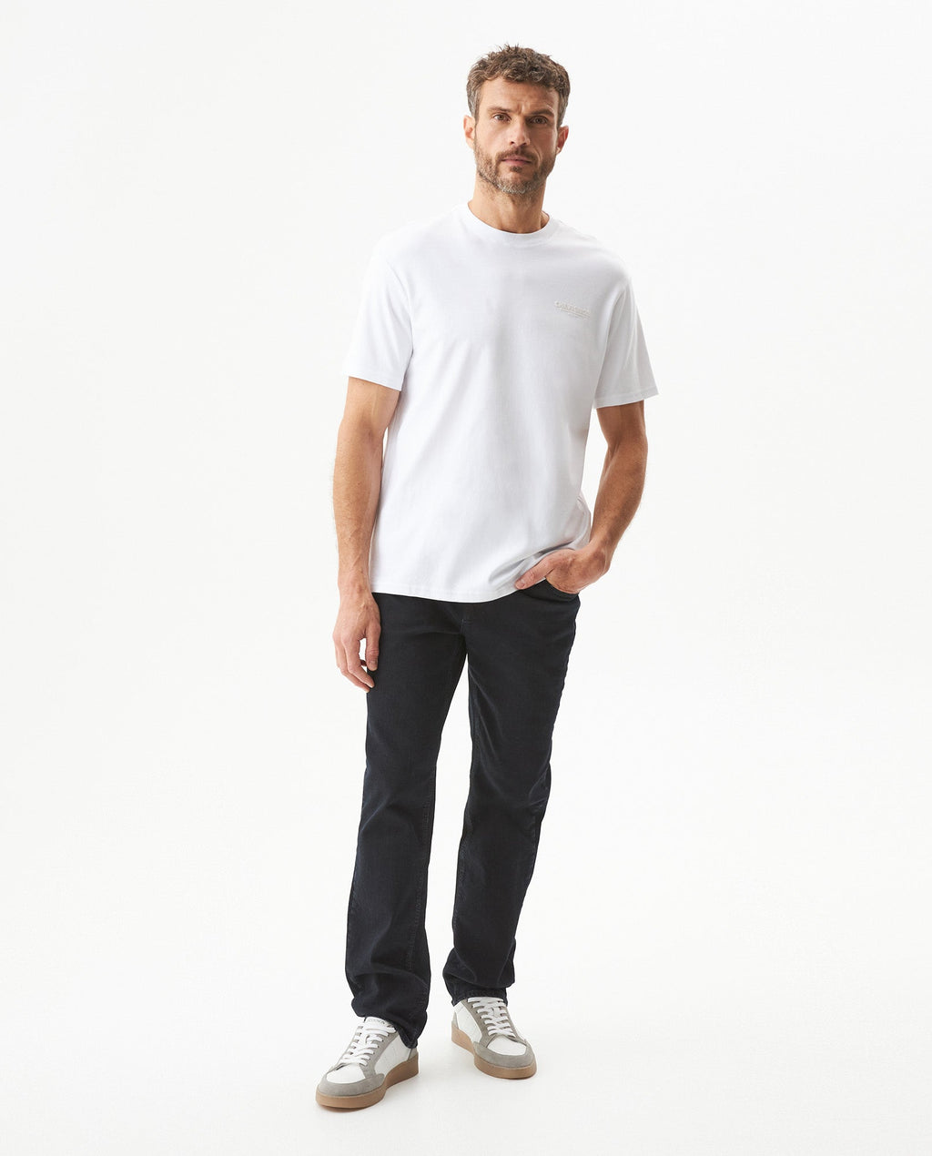 Men's Classic Fit Printed T-shirt in Cotton Shipyard