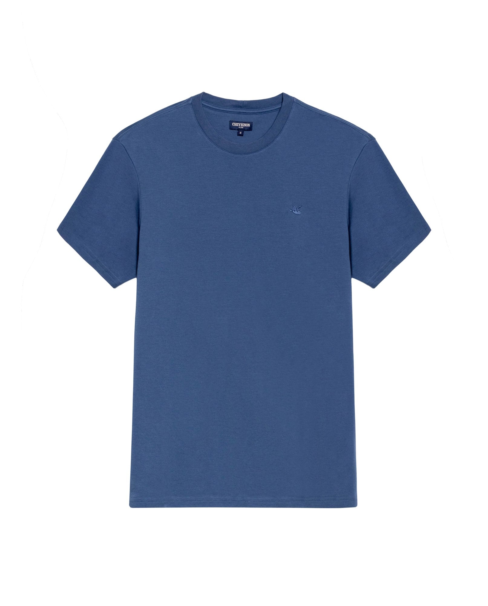 Men's Embroidered Slim Fit T-shirt in Cotton Twilight