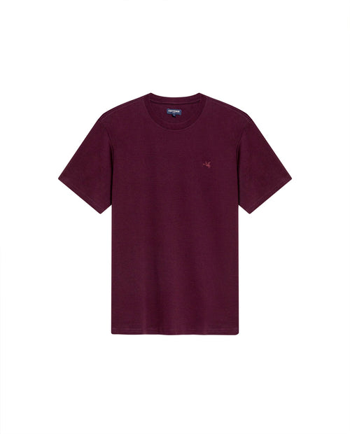 Men's Embroidered Slim Fit T-shirt in Cotton Twilight