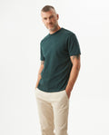 Men's Embroidered Slim Fit T-shirt in Cotton Twilight