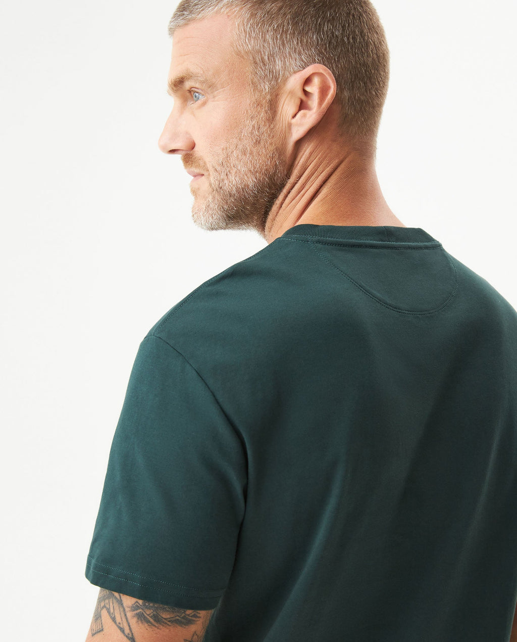 Men's Embroidered Slim Fit T-shirt in Cotton Twilight