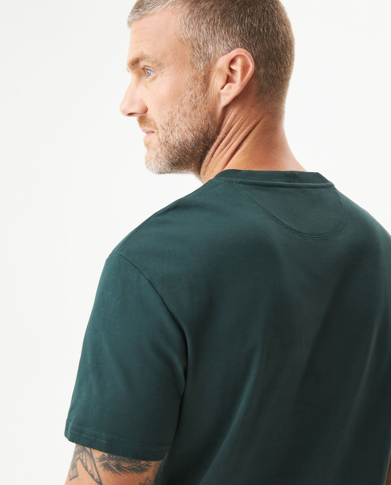 Men's Embroidered Slim Fit T-shirt in Cotton Twilight
