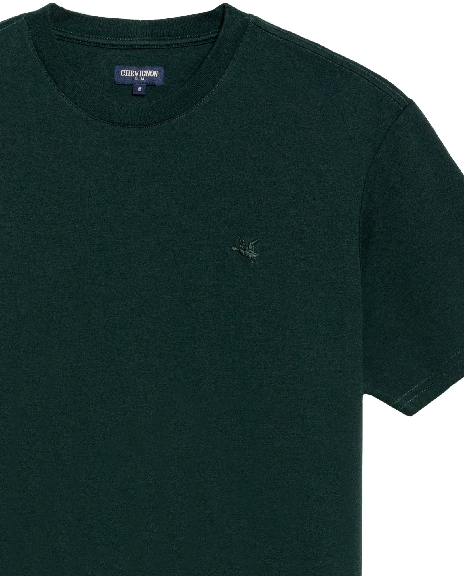 Men's Embroidered Slim Fit T-shirt in Cotton Twilight