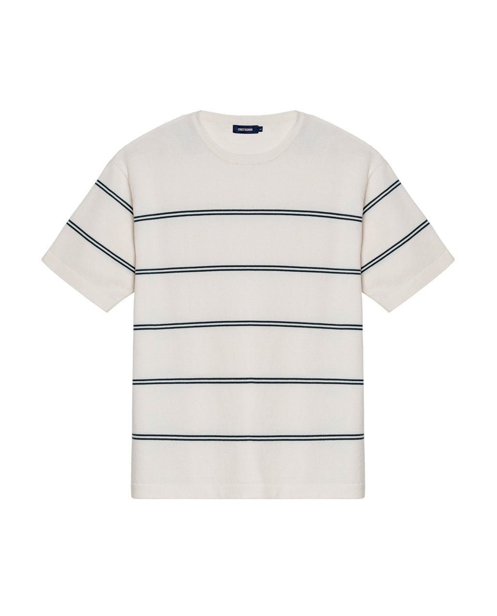 Men's Contrast Stripe Knit T-shirt Midnight